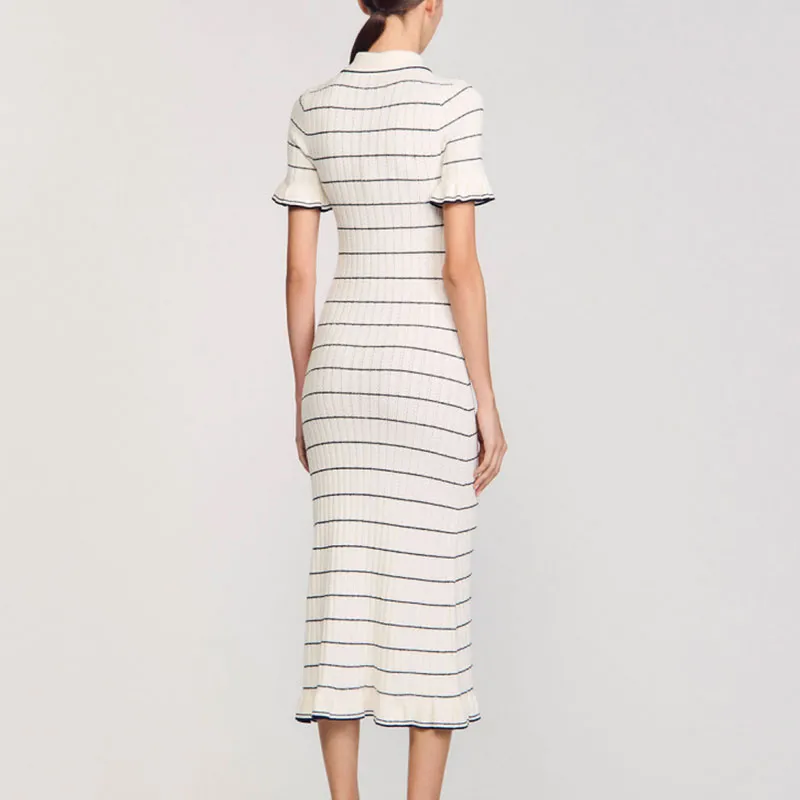 Sandro Striped Knitted Dress-2