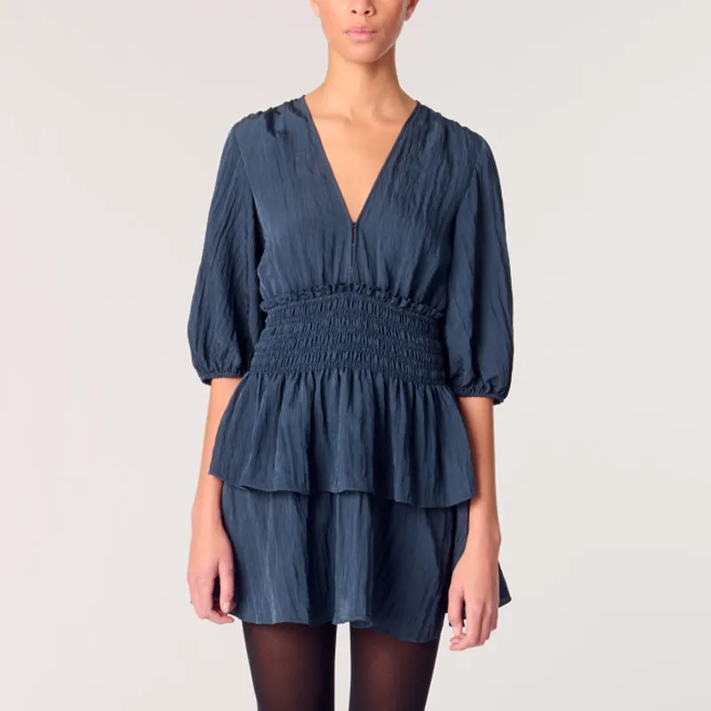 Maje Short-Sleeved Dresses Women's Dark Blue-1