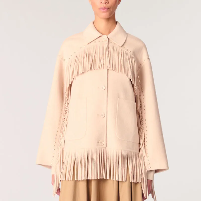 Maje Fringed Coat-1