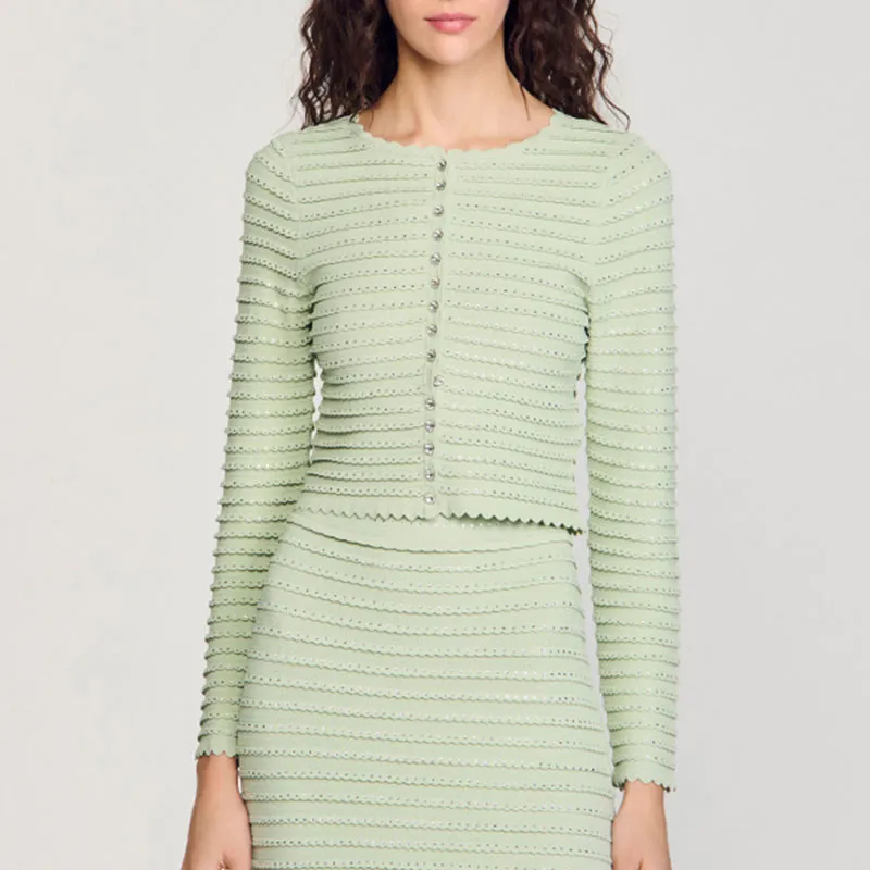 Sandro Crystal embellished Cardigan-3