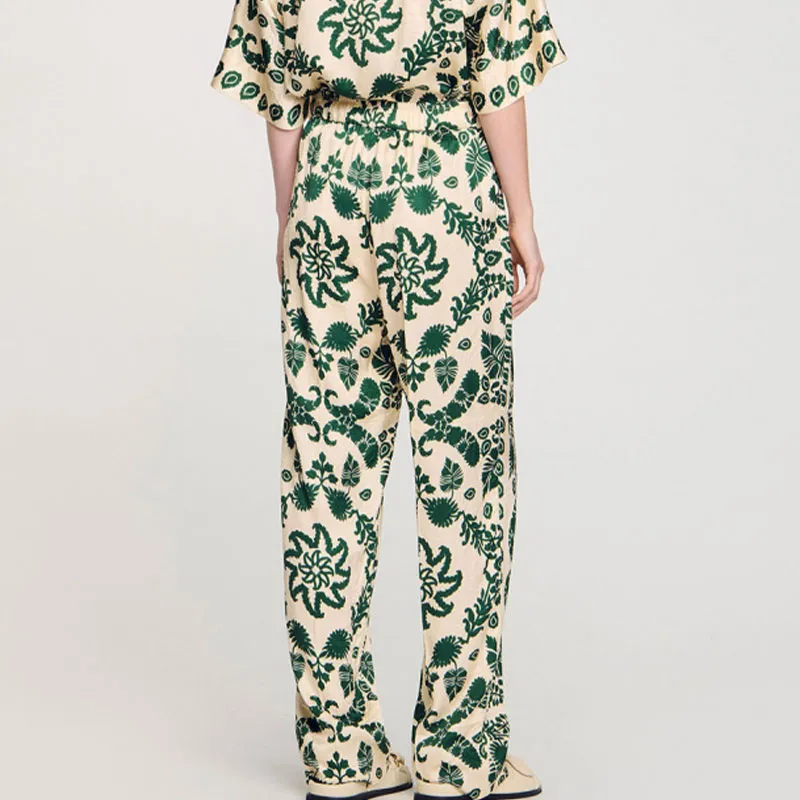 Sandro Floral print Trousers-2