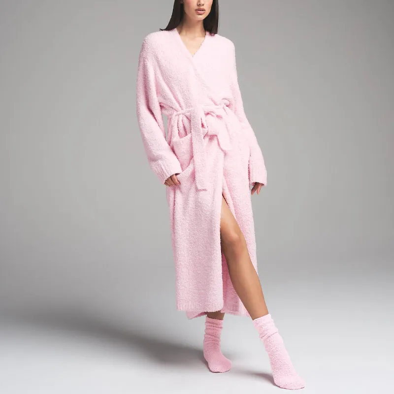 SKIMS Valentine's Day Collection SS25 COZY KNIT SOCK Mid-Calf Socks Women's 1 Pack CHERRY BLOSSOM/Cherry Blossom-1
