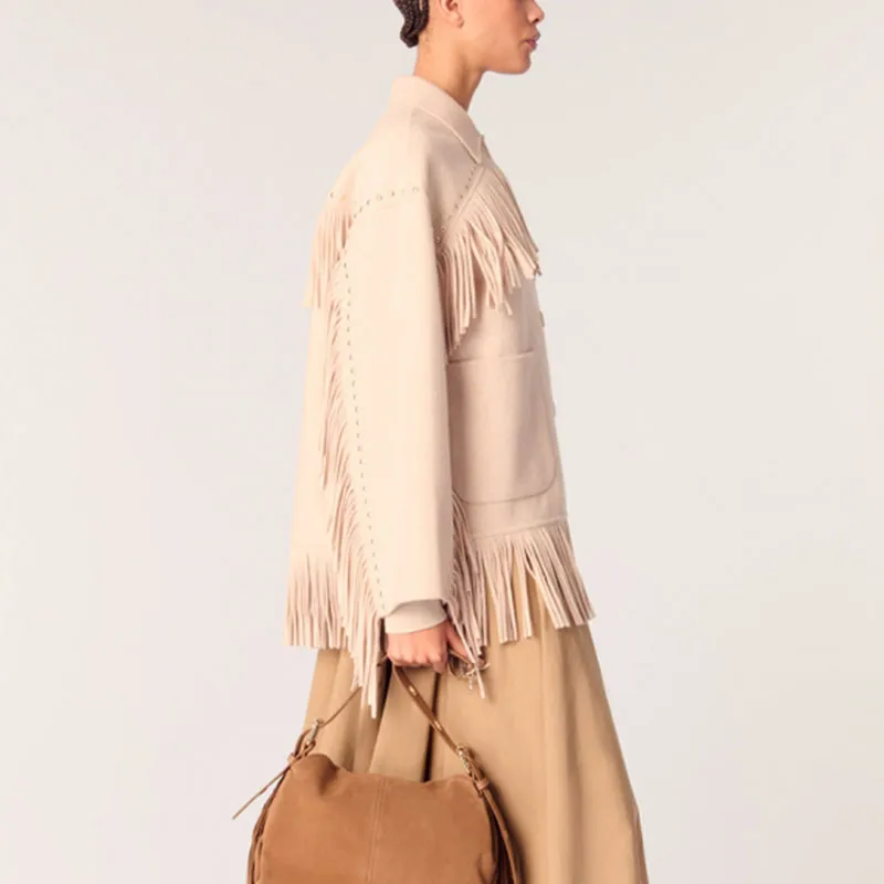 Maje Fringed Coat-3