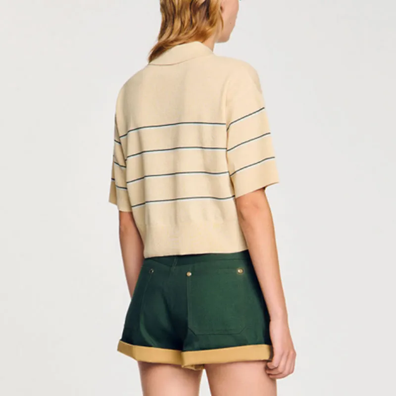Sandro Striped Polo Shirt-2