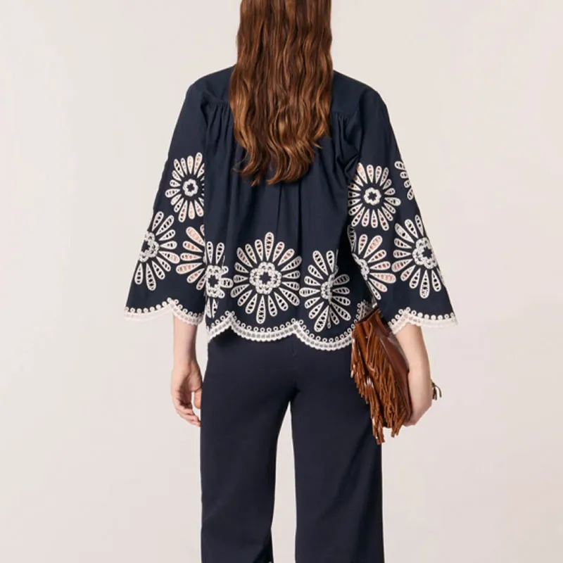 Maje Broderie Anglaise detail Shirt-2