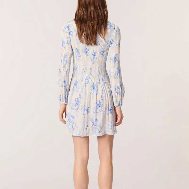 Maje Plissé detailed Mini Dress-2