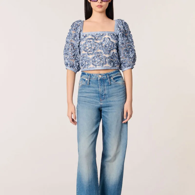 Maje Floral Organza Top-1