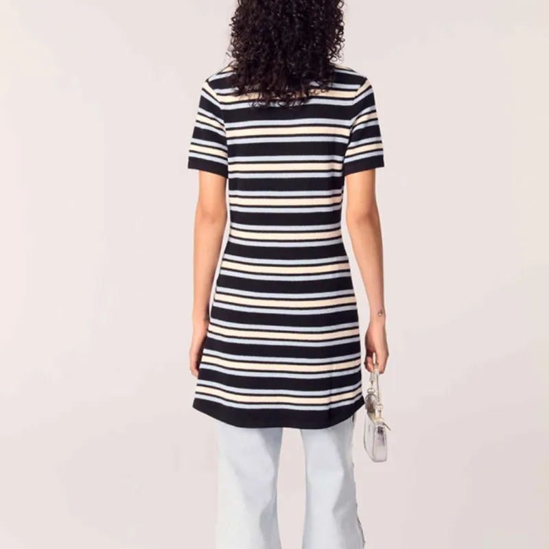 Maje Striped Mini Dress-2