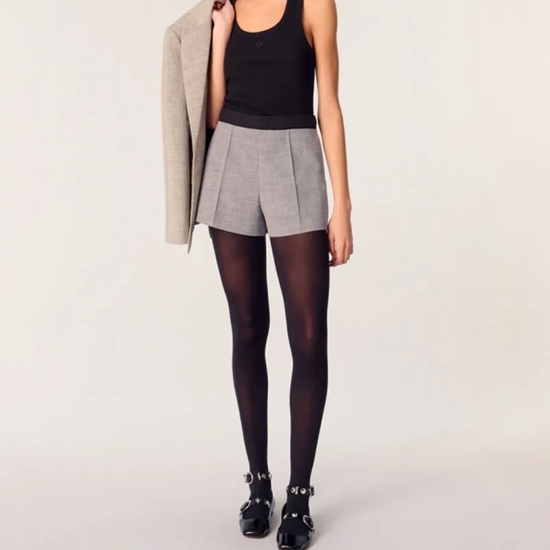 Maje Dart detail Shorts-1