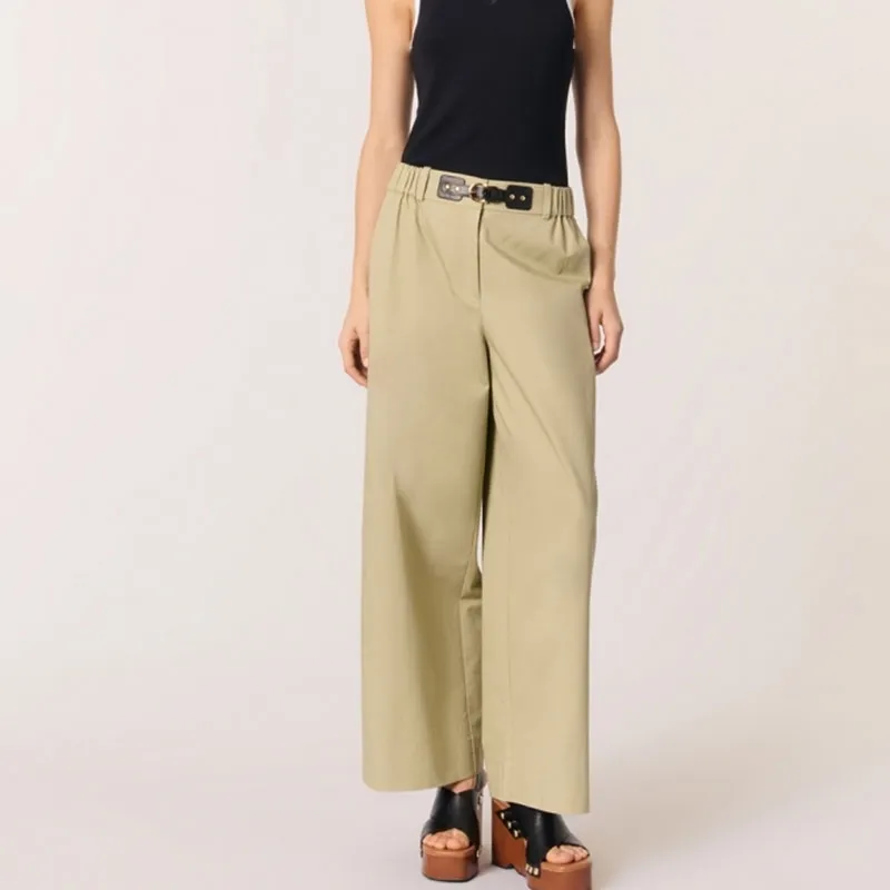 Maje Casual Pants Women's Khaki-1