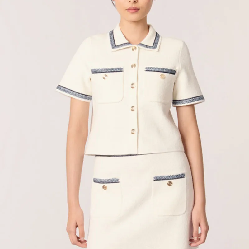 Maje Stripe trim Top-1
