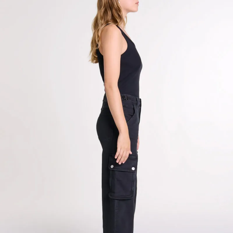 Maje Embroidered logo Ribbed Tank Top-3