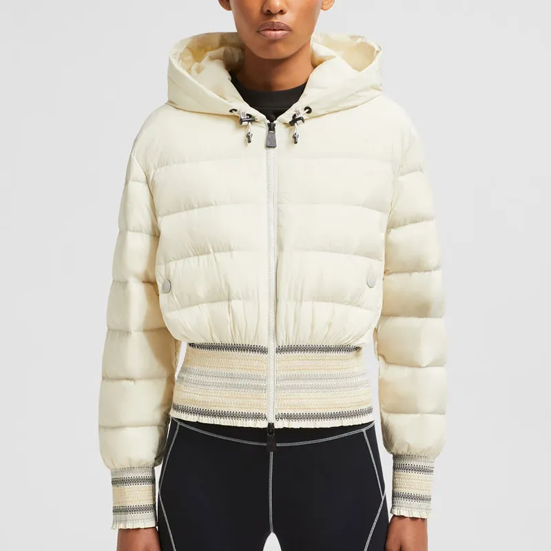 Moncler Down Jacket Women's Ivory White-1