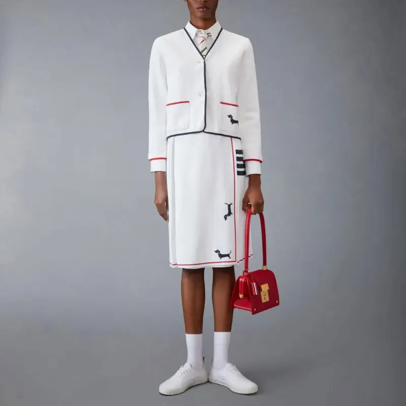 THOM BROWNE Pointelle knit Cardigan-1