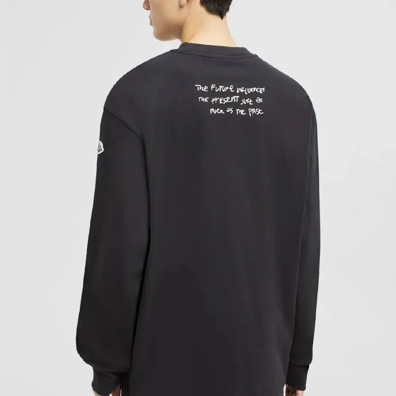 MONCLER GENIUS Moncler X Fragment Hiroshi Fujiwara Embroidered Long Sleeve T Shirt-2