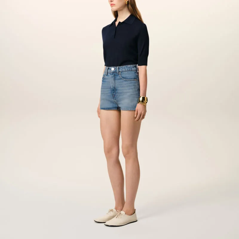AMIPARIS Denim Mini Shorts-3
