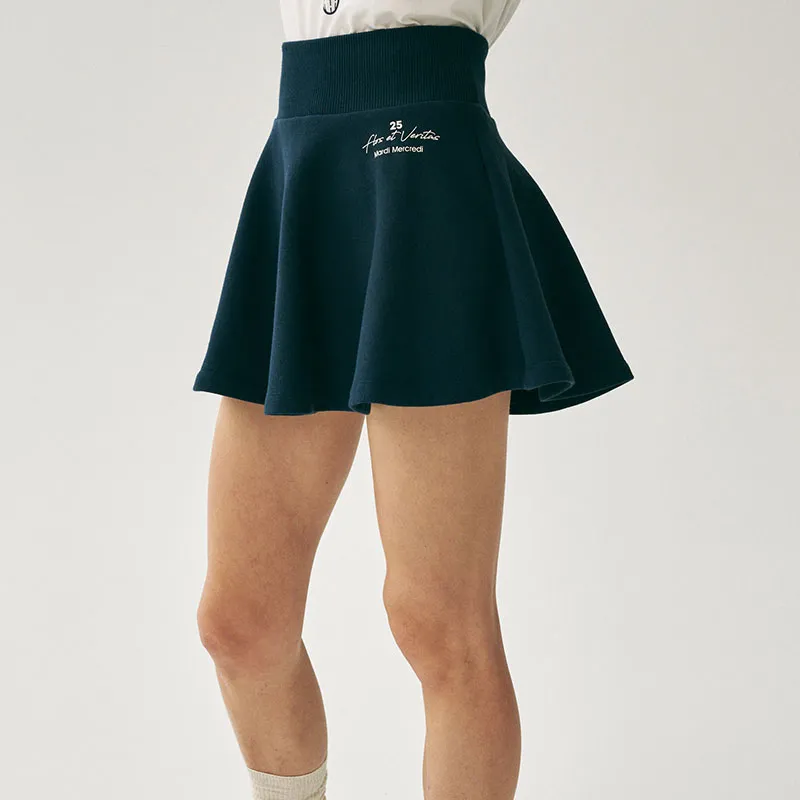 MARDI MERCREDI SS25 FLARE MINI SKIRT ORIGINALIS 25_NAVY Casual Short Skirts Korean Style Women's Marine Blue-2