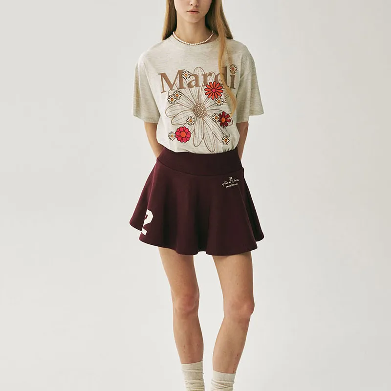 MARDI MERCREDI T Shirt Women's Oat Gray Umber Korean Style-2
