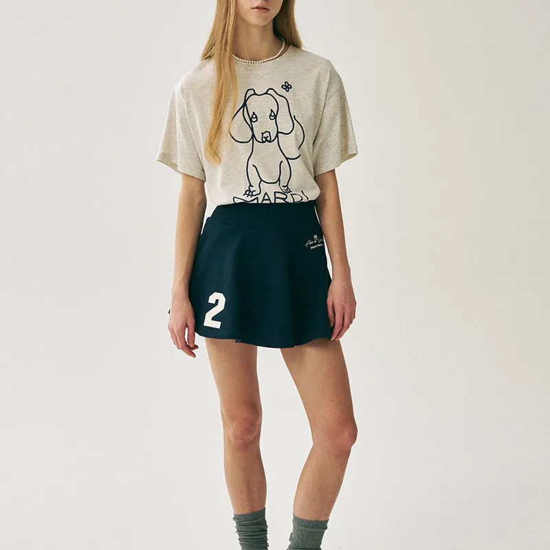 MARDI MERCREDI T Shirt Women's Oat Marine Blue Korean Style-1