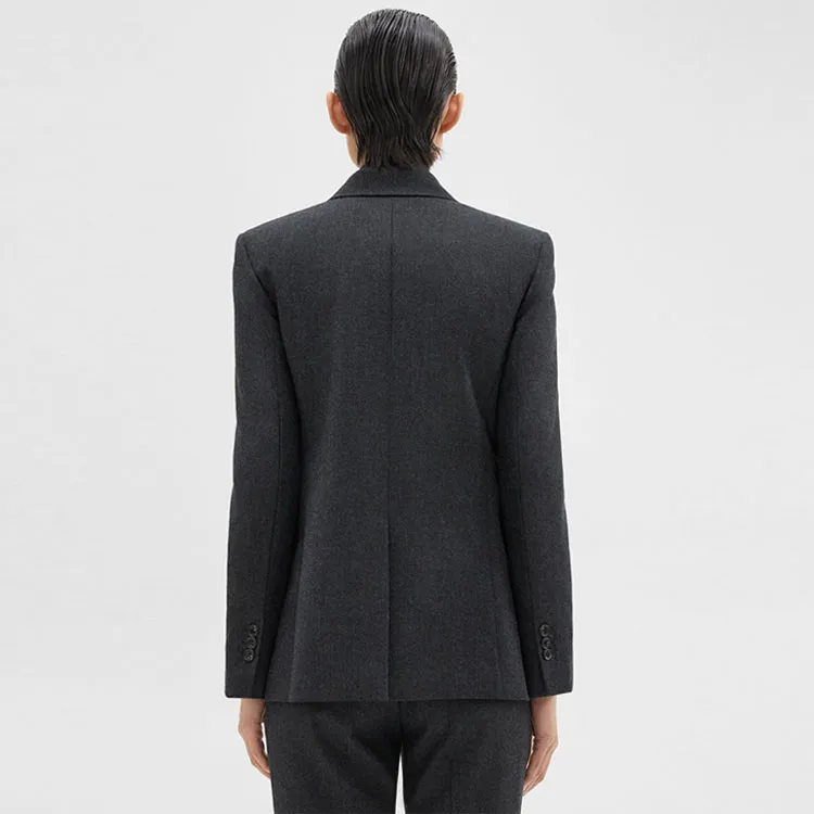 THEORY Double breasted Virgin Wool Blazer-1