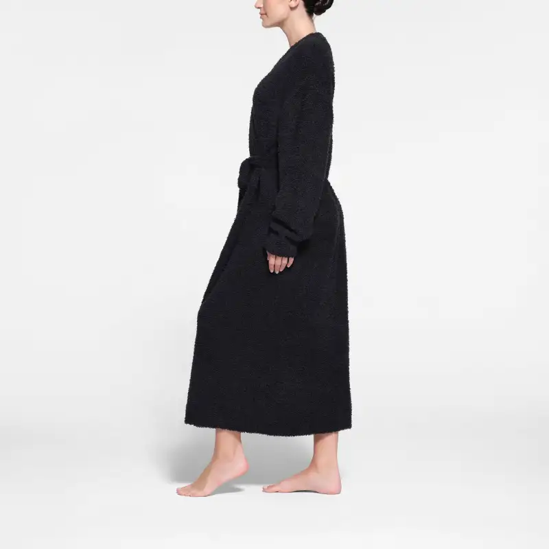 SKIMS Pajama Robe Unisex ONYX/Onyx-3