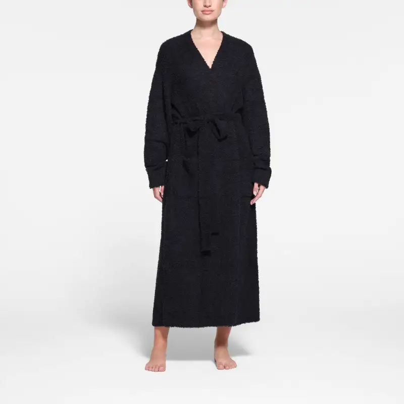 SKIMS Pajama Robe Unisex ONYX/Onyx-1