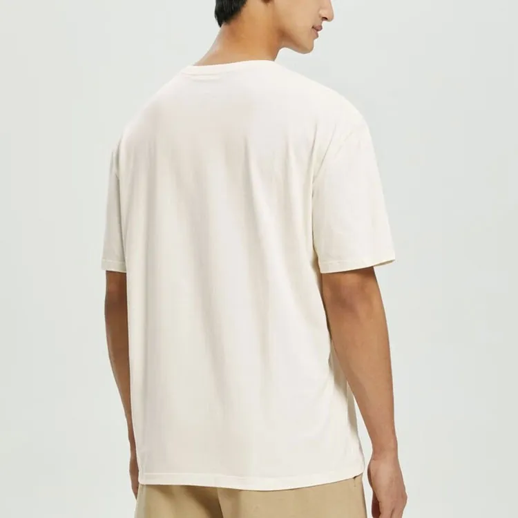 CALVIN KLEIN Drop Shoulder Sleeve T Shirt Men's Ivory-2