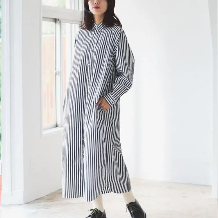 Beams Long Sleeved Dress Women's Black-4