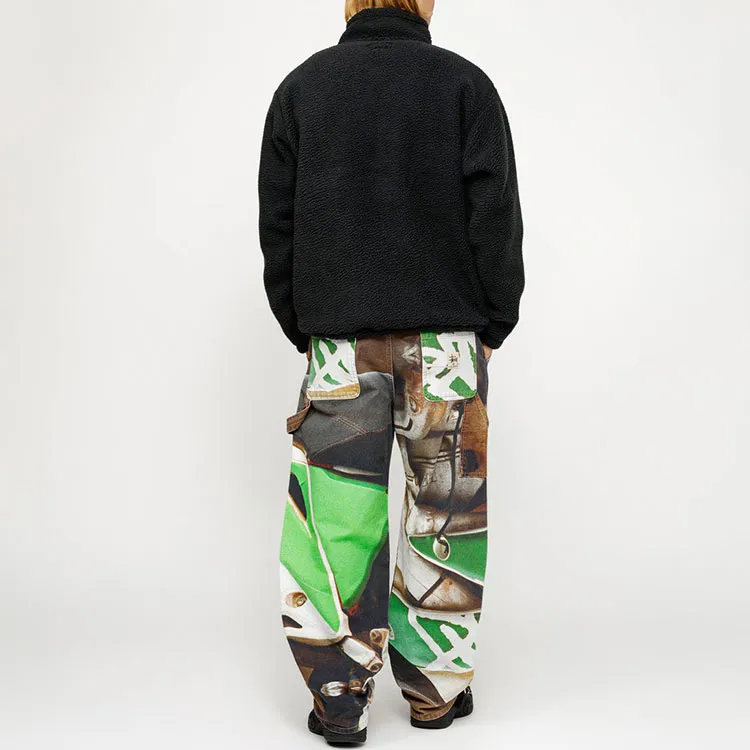 Stussy Half Zip Mock Polar Fleece Hoodie-3