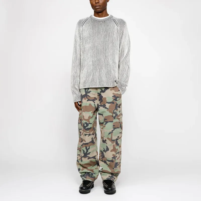 Stussy Contrast Rib Sweater White-7