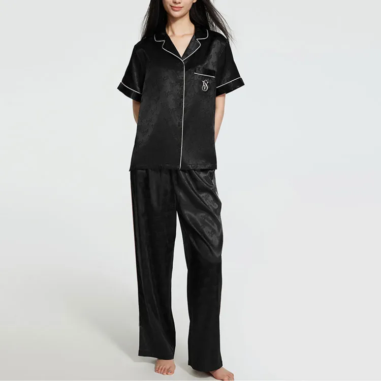 Victoria's Secret Pajama Set Women's Black-1