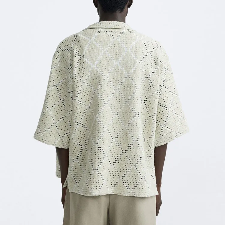 ZARA Shirts Men Washed Green-3