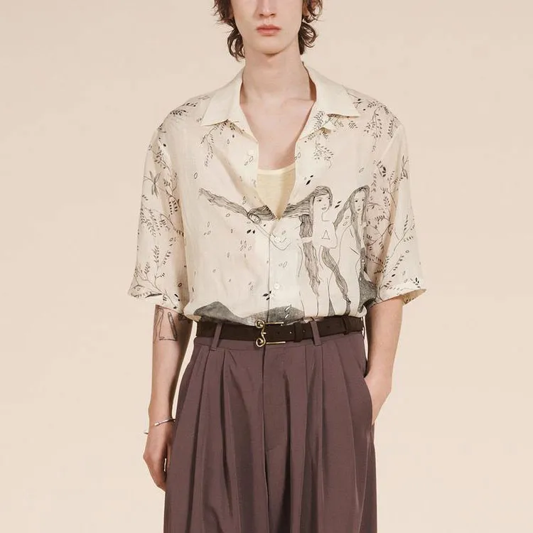 ZARA Shirts Men Beige-2