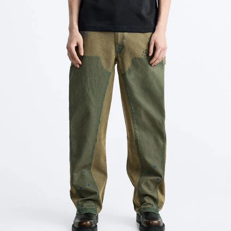 ZARA Jeans Men Green-2