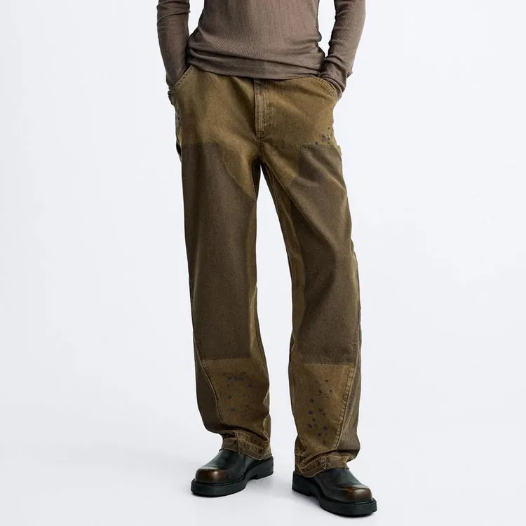 ZARA Jeans Men Brown-2
