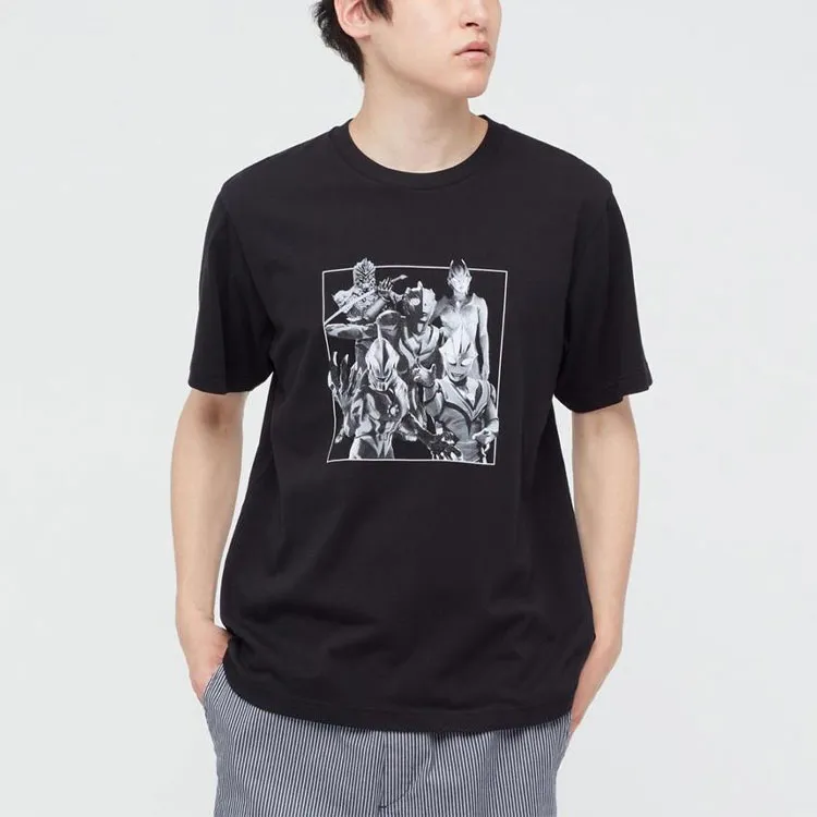 UNIQLO x AOTEYINGXIONGXILIE,LIANMINGKUAN T Shirt Men's Black-1