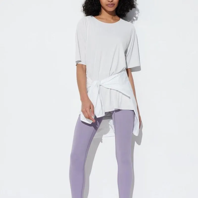UNIQLO Raglan Sleeve T-Shirt Unisex Light Gray-3