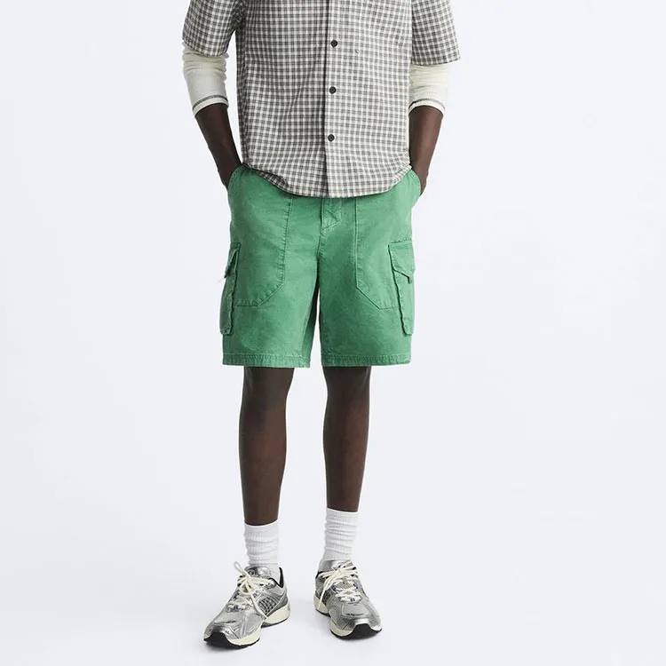 ZARA Cargo Shorts Men Green-2