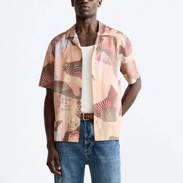 ZARA Shirts Men Pink-2