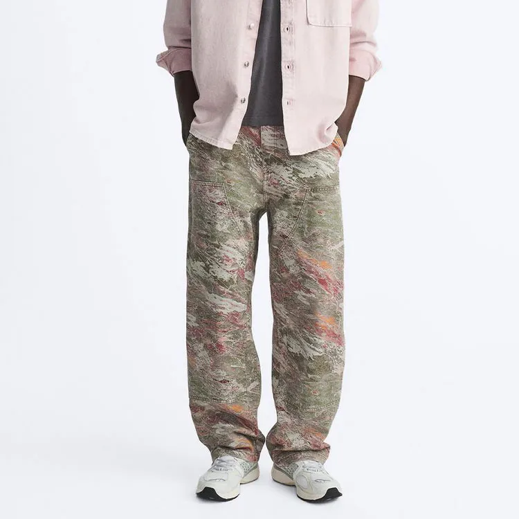 ZARA Casual Pants Men's Dark Khaki-2