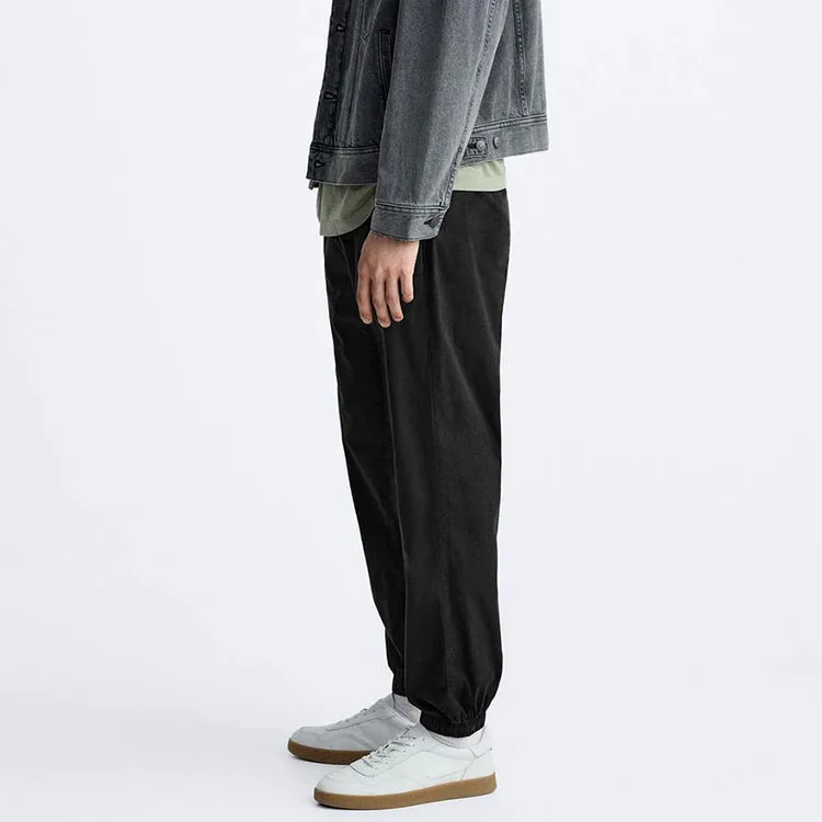 ZARA Knitted Sweatpants Men's Black-4