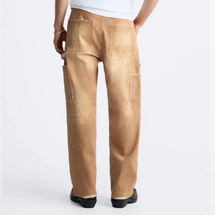 ZARA Jeans Men Yellow Ochre-3