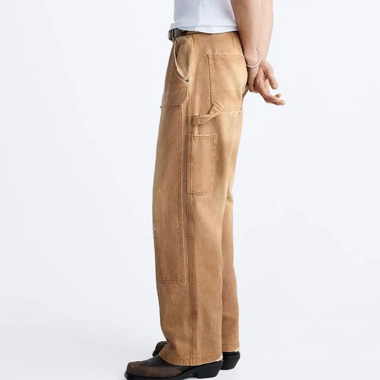 ZARA Jeans Men Yellow Ochre-4