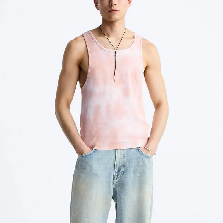 ZARA T Shirts Men Pink-2