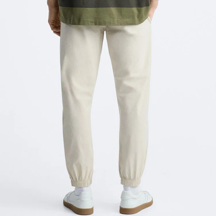 ZARA Knitted Sports Pants Men's Beige-3