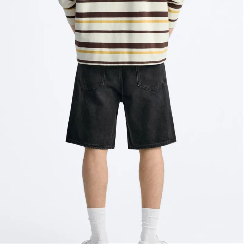 ZARA Denim Shorts Men's Dark Gray-2