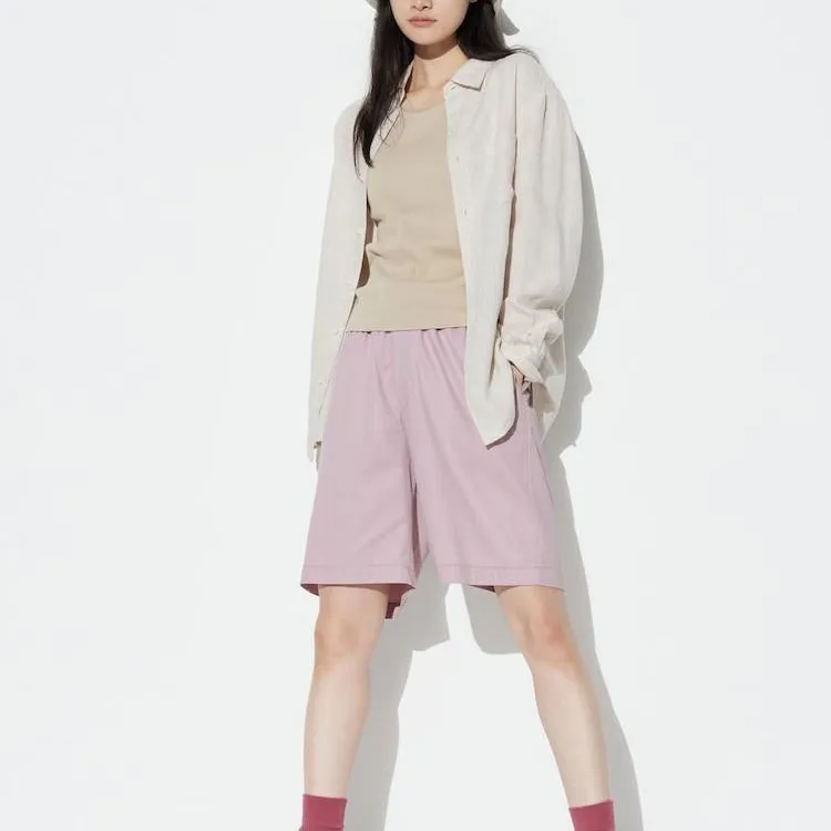 UNIQLO Casual Shorts Unisex Pastel Pink-0