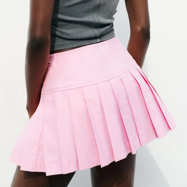 ZARA Casual Short Skirts Women's Pink-3