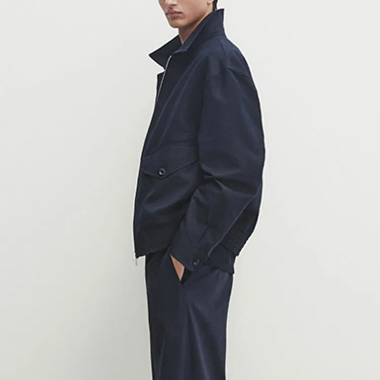 Massimo Dutti Jackets Coats Men's Navy Blue-4