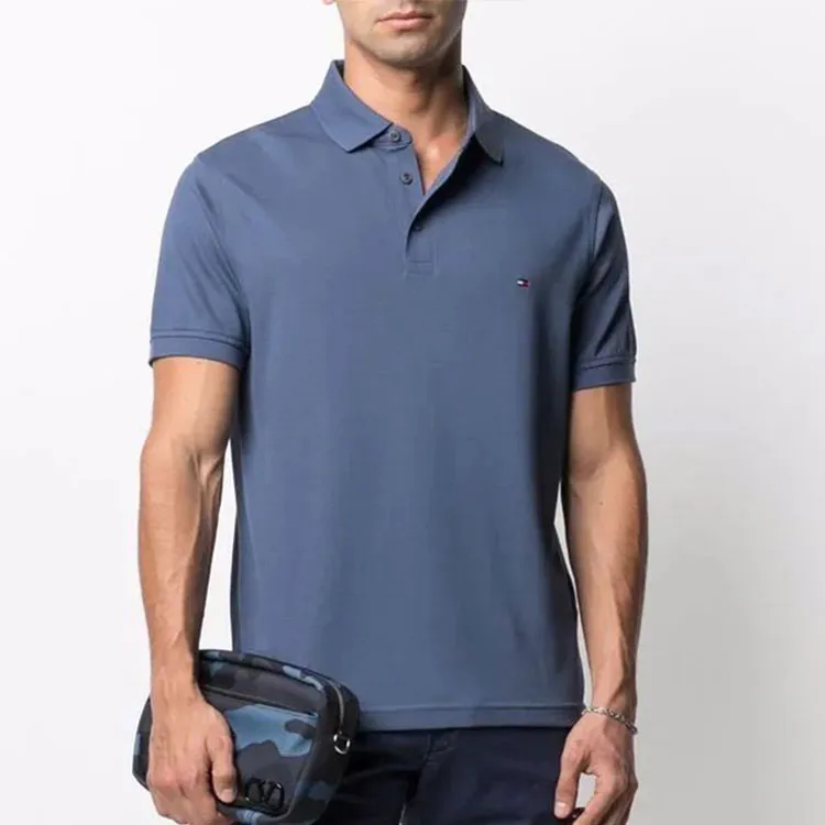 Tommy Hilfiger Polo Shirt Men's Haze Blue-2